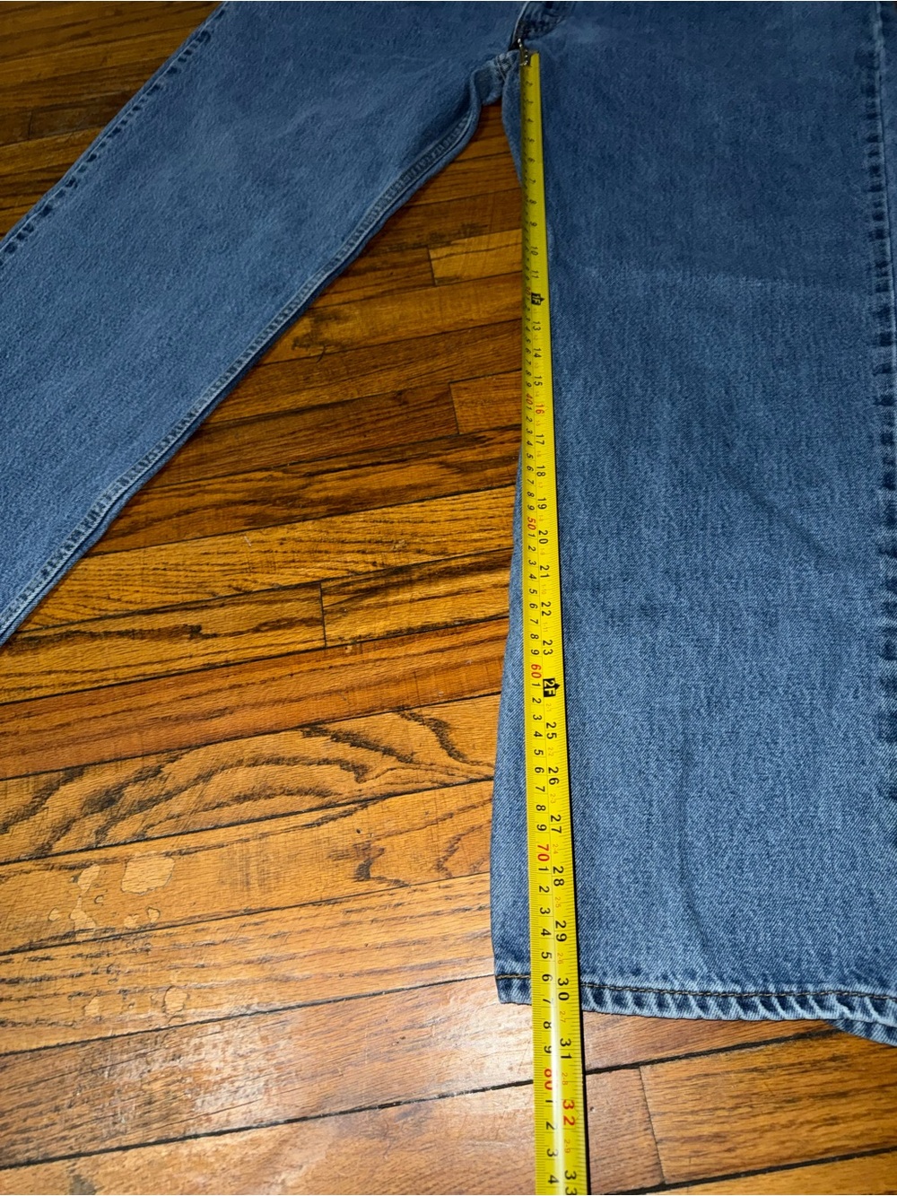 Levi’s 550 Jeans Men’s W46 Light Wash Relaxed Fit Straight Leg 90s Y2K - Picture 8 of 13
